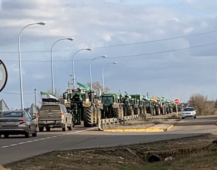 Protesta agraria en Extremadura
