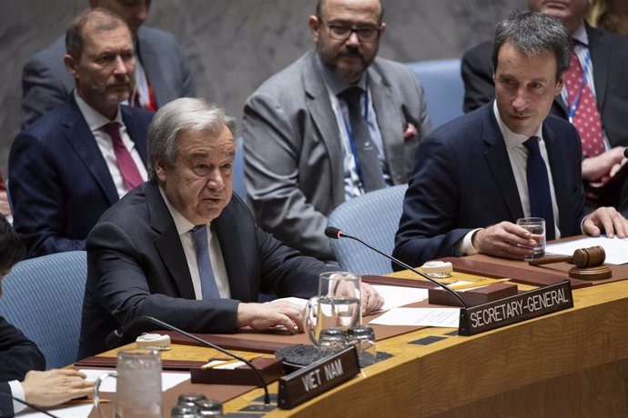 António Guterresante el Consejo de Seguridad de la ONU en Nueva York