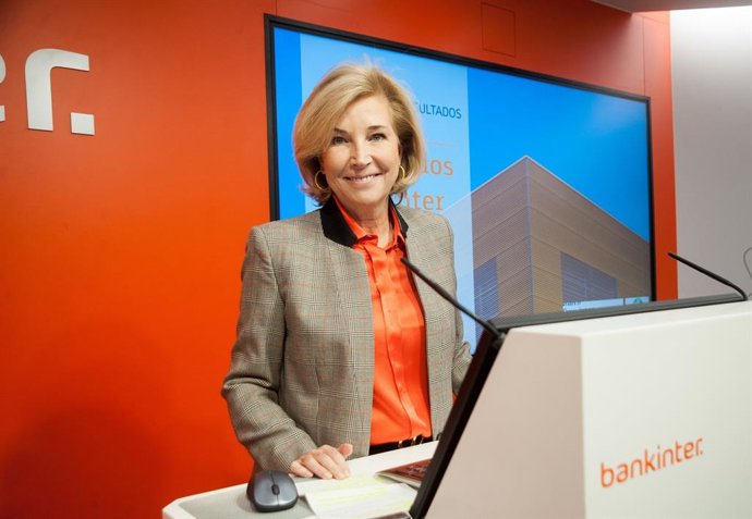 La consejera delegada de Bankinter, María Dolores Dancausa, en la presentación de resultados de 2019 en la sede del banco en Madrid.