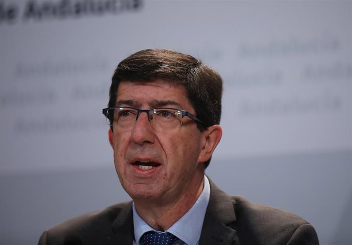 El vicepresidente de la Junta de Andalucía y consejero de Turismo, Regeneración, Justicia y Administración Local, Juan Marín, en una imagen de archivo.