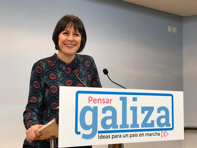 La candidata del BNG, Ana Pontón, en su regreso de su permiso de maternidad ante las elecciones autonómicas del 5 de abril