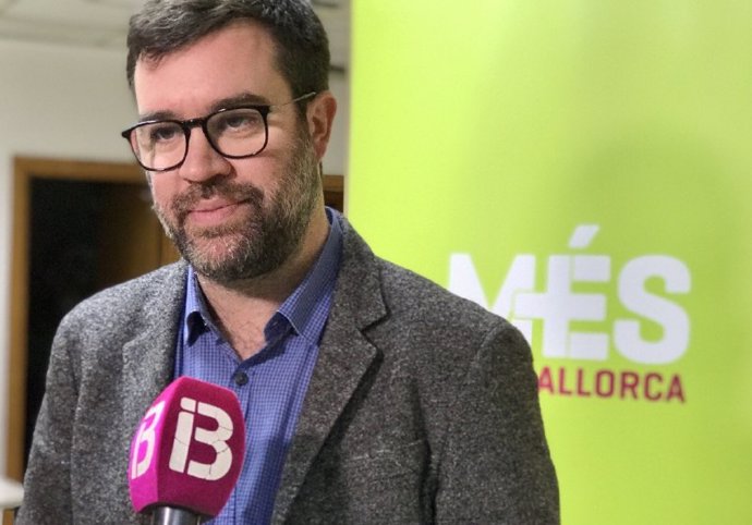 El coordinador de MÉS per Mallorca, Antoni Noguera, en declaraciones a los medios.
