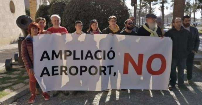 Protesta por la ampliación del aeropuerto de Palma.