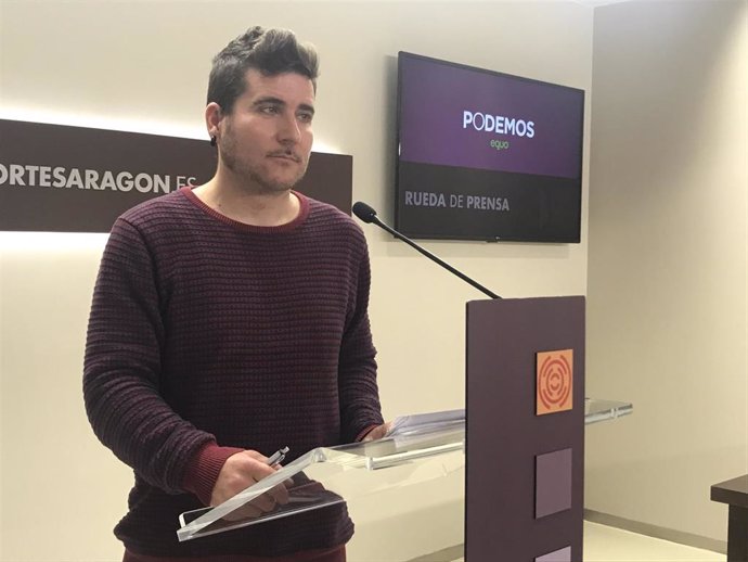 El portavoz de Podemos, Nacho Escartín.