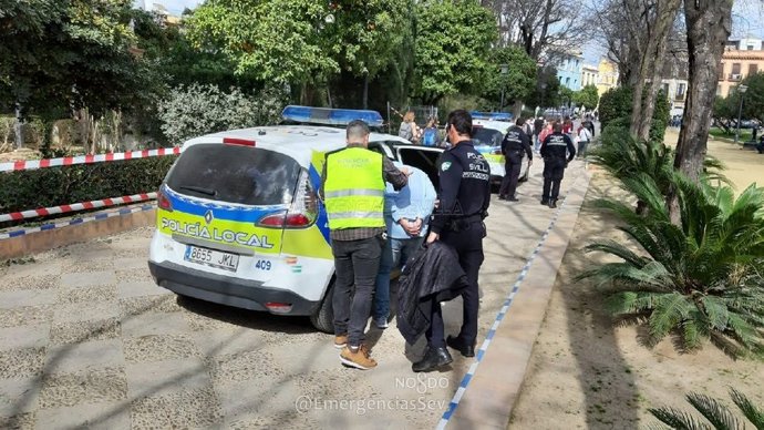 Uno de los detenidos tras la sustracción de una mochila a unos turistas