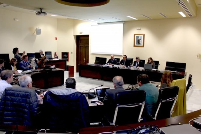 Vista general de la reunión de la Red CEIs, presidida por el rector de la UCO, José Carlos Gómez Villamandos