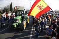 Reabierta la A-44 tras el corte del tráfico por los participantes en la manifestación por la agricultura