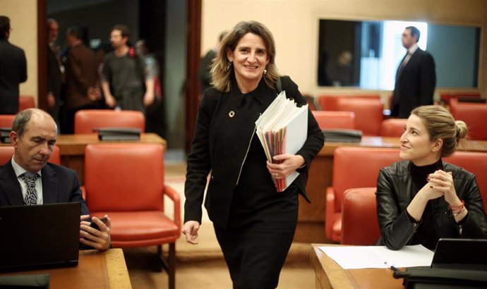 La vicepresidenta cuarta y ministra para la Transición Ecológica y el Reto Demográfico, Teresa Ribera, a su llegada a la Comisión de Transición Ecológica del Congreso de los Diputados para explicar las líneas generales de actuación de su Departamento en