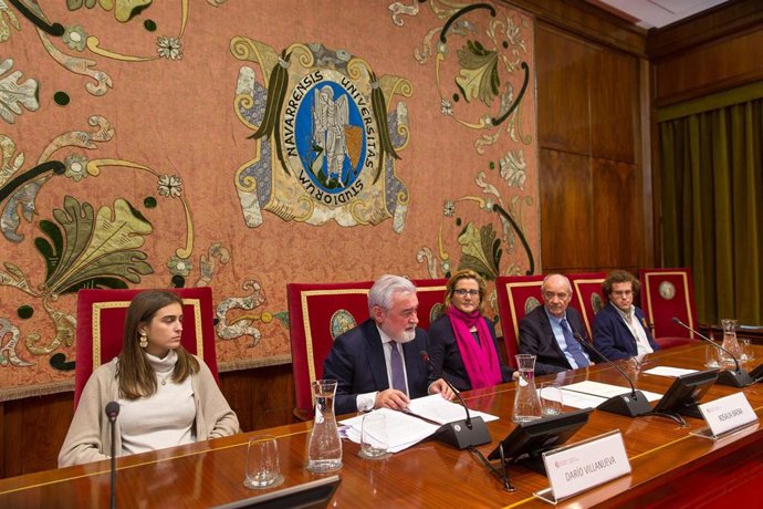 Darío Villanueva, exdirector de la RAE, en la Universidad de Navarra