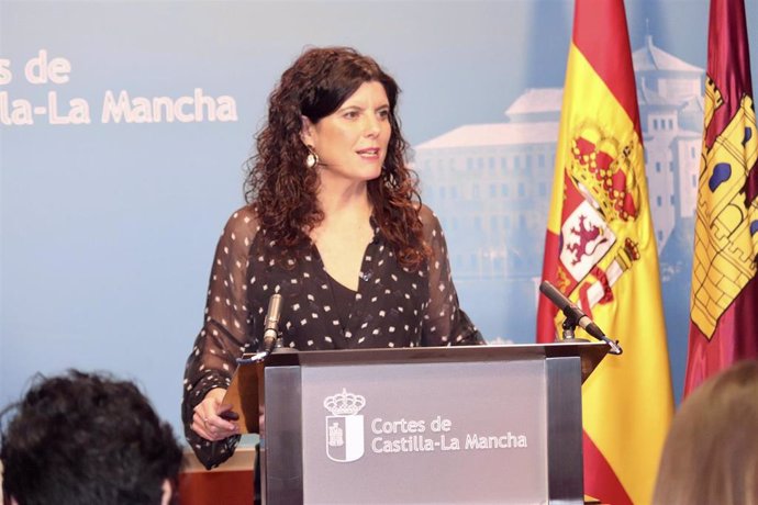 La diputada del PSOE en las Cortes de C-LM Josefina Navarrete en rueda de prensa
