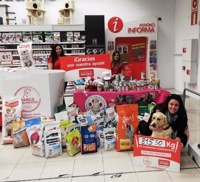 El banco de alimentos para mascotas promovido por Fundación Kiwoko recauda más de 30 toneladas de comida
