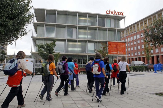 Imagen de una marcha nórdica.