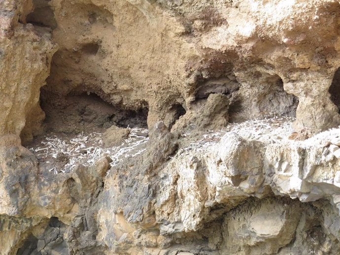 Cueva funeraria en el barranco de Guayadeque, en el suroeste de Gran Canaria