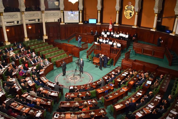 Vista de la Asamblea de Representantes del Pueblo, el Parlamento unicameral de Túnez
