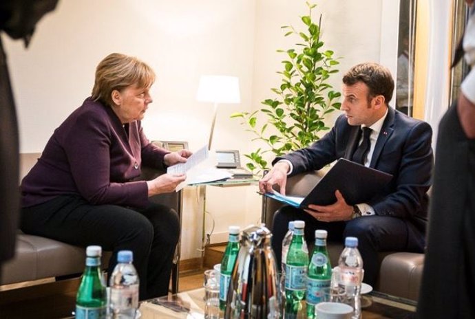 Merkel y Macron durante un encuentro en Bruselas.