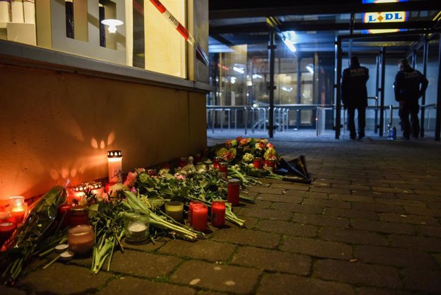 Homenaje a las víctimas del ataque en Hanau. 
