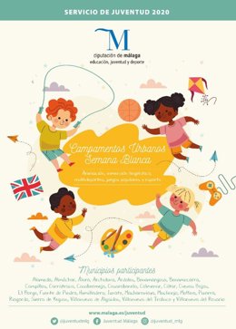 Cartel de los campamentos de la Diputación en Semana Blanca