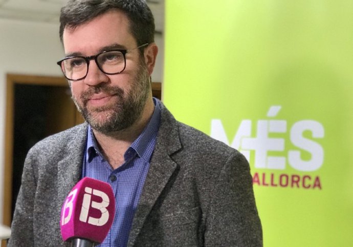 El coordinador de MÉS per Mallorca, Antoni Noguera, en declaraciones a los medios