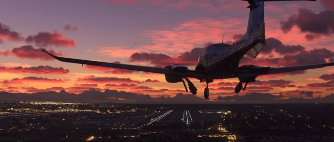 Imagen del videojuego de simulación de vuelo, Microsoft Flight Simulator