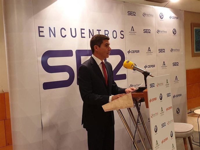 El portavoz de Ciudadanos (Cs) en el Parlamento andaluz, Sergio Romero, en Huelva.