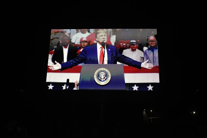 Donald Trump en un mitin