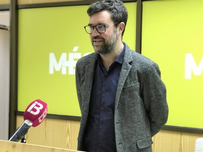 El coordinador de MÉS per Mallorca, Antoni Noguera, en declaraciones a los medios
