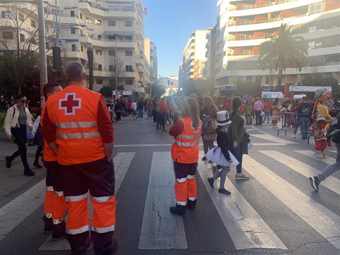 Dispositivo de Cruz Roja en el Carnaval de Badajoz