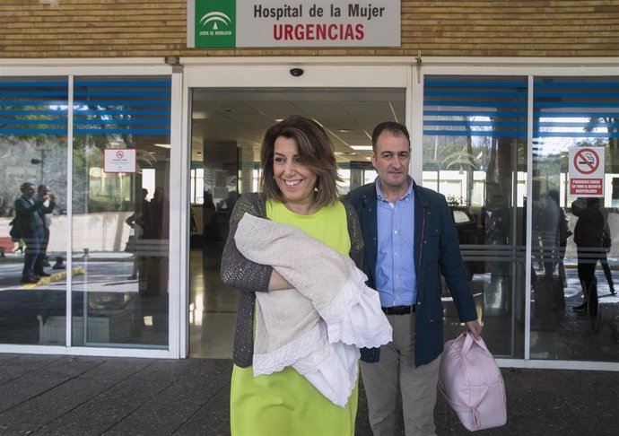 Susana Díaz sale del Hospital tras ser madre por segunda vez (Sevilla)