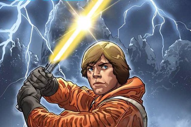 Luke Skywalker en un comic de Star Wars