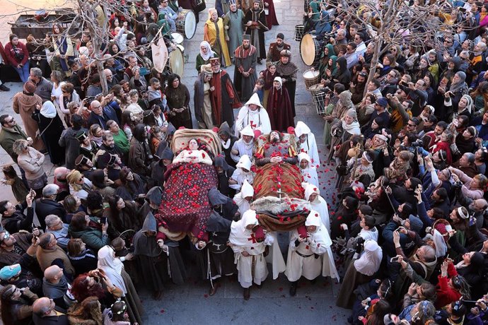 Celebración de Las Bodas de Isabel en la recreación medieval de la leyenda de Los Amantes de Teruel, en Teruel a 23 de febrero de 2020.