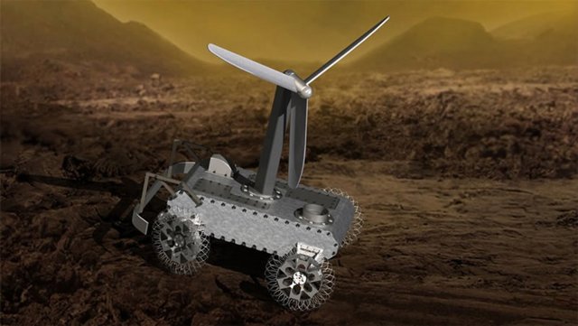Concepto artístico de un posible rover que viajará a Venus