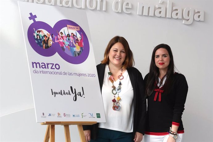 La vicepresidenta cuarta de la Diputación de Málaga, Natacha Rivas y Lourdes Piña, diputada provincial de Igualdad