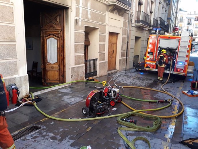 Incendio en una vivienda de Bocairent