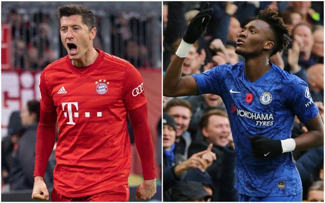 Lewandowski (Bayern) y Abraham (Chelsea)