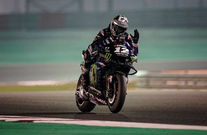 El piloto español Maverick Viñales (Yamaha) en el test de Catar de MotoGP