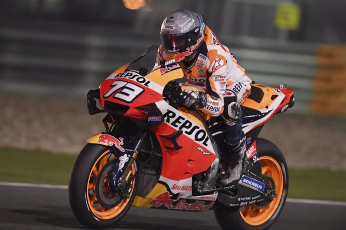 El piloto español de MotoGP lex Márquez (Repsol Honda) en el test de Catar