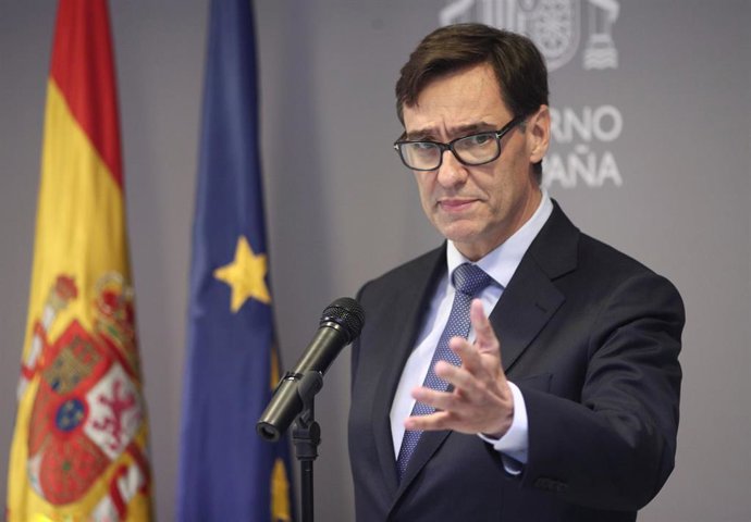 El ministro de Sanidad, Salvador Illa, durante su comparecencia tras la reunión 