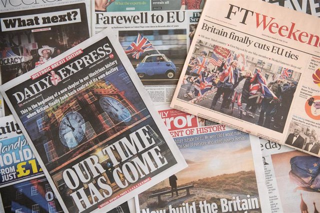 Portadas de periódicos británicos por el Brexit