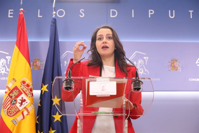 La portavoz de Ciudadanos en el Congrso, Inés Arrimadas.
