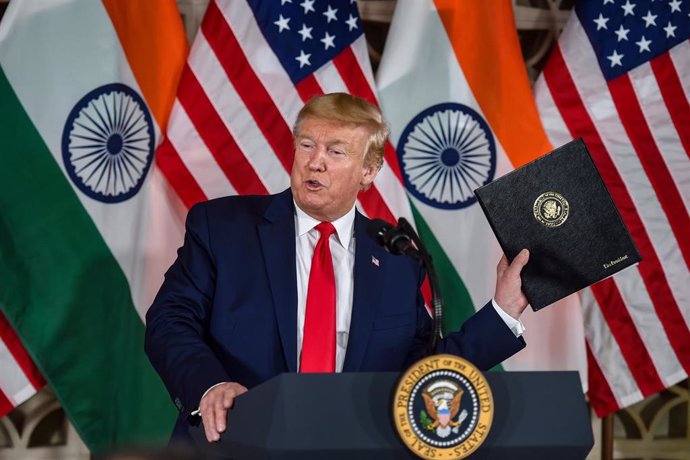 El presidente de Estados Unidos, Donald Trump, de visita en India