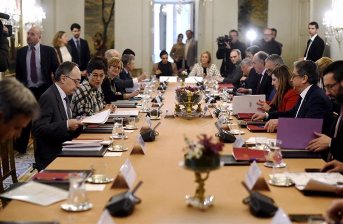 La ministra de Asuntos Exteriores, Unión Europea y Cooperación, Arancha González Laya, mantiene un encuentro con las autoridades Locales y Autonómicas con competencias en el Campo de Gibraltar, en Madrid (España), a 21 de febrero de 2020.