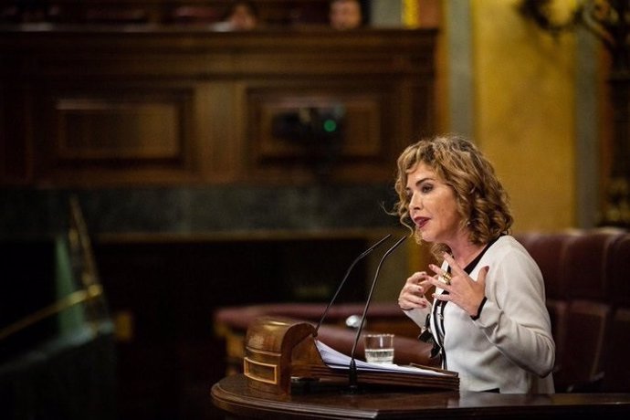 La portavoz de Educación de Ciudadanos, la diputada Marta Martín, durante su intervención en el Pleno del Congreso