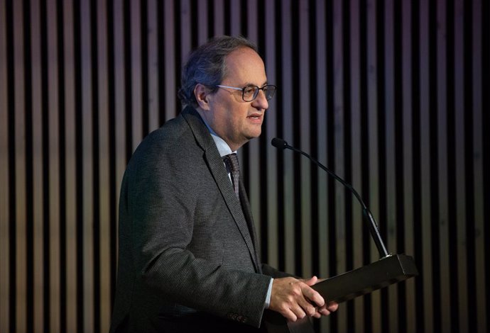El president de la Generalitat, Quim Torra, en l'acte de l'acord nacional per a l'Agenda 2030, al recinte modernista de Sant Pau, Barcelona (Catalunya/ Espanya), 21 de febrer del 2020.