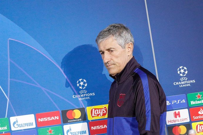 Quique Setién, técnico del FC Barcelona