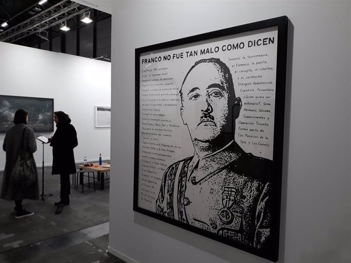 La obra 'Franco no fue tan malo como dicen' que se expone en la 39 edición de ArcoMadrid