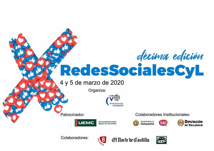 Cartel anunciador de las jornadas de Redes Sociales de Castilla y León.