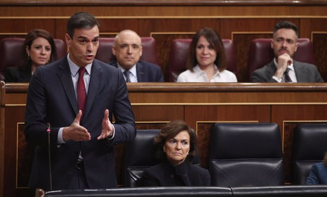 El president del Govern central, Pedro Sánchez, al Congrés dels Diputats, Madrid, 26 de febrer del 2020.