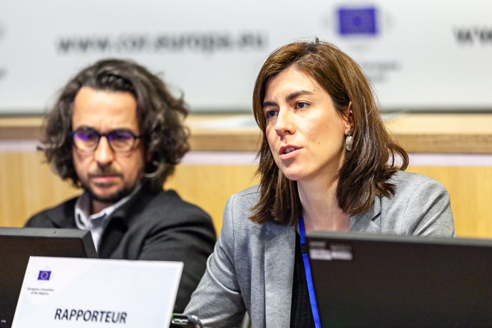 La secretaria de Acción Exterior y de la Unión Europea de la Generalitat de Cataluña, Mireia Borrell Porta, interviene en la reunión del Comité de las Regiones de la UE (CdR) celebrada durante esta mañana en Bruselas (Bélgica), a 26 de febrero de 2020.