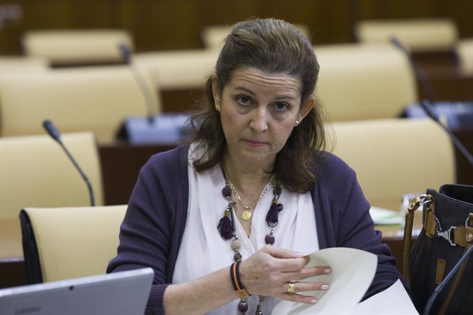 Maria José Piñero després de dimitir com a presidenta provincial de Vox, 26 de febrer del 2020. 