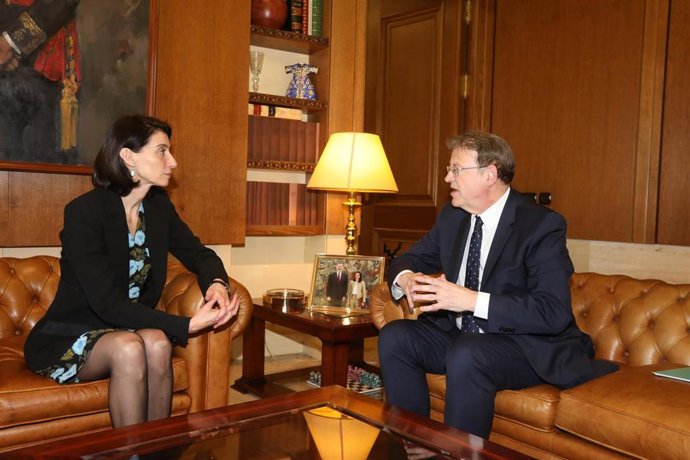 Reunión entre la presidenta del Senado, Pilar Llop, y el president de la Generalitat, Ximo Puig
